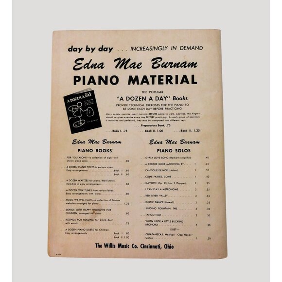 A Dozen A Day Book One Piano Technical Exercises By Edna-Mae Burnam 1950 - Picture 2 of 6